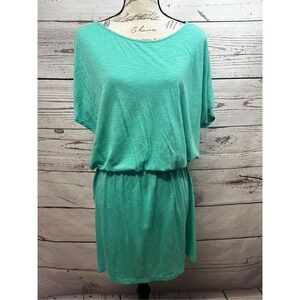 Lilla P Green Knit‎ Dress Short Sleeve Casual Comfortable Womens Size L